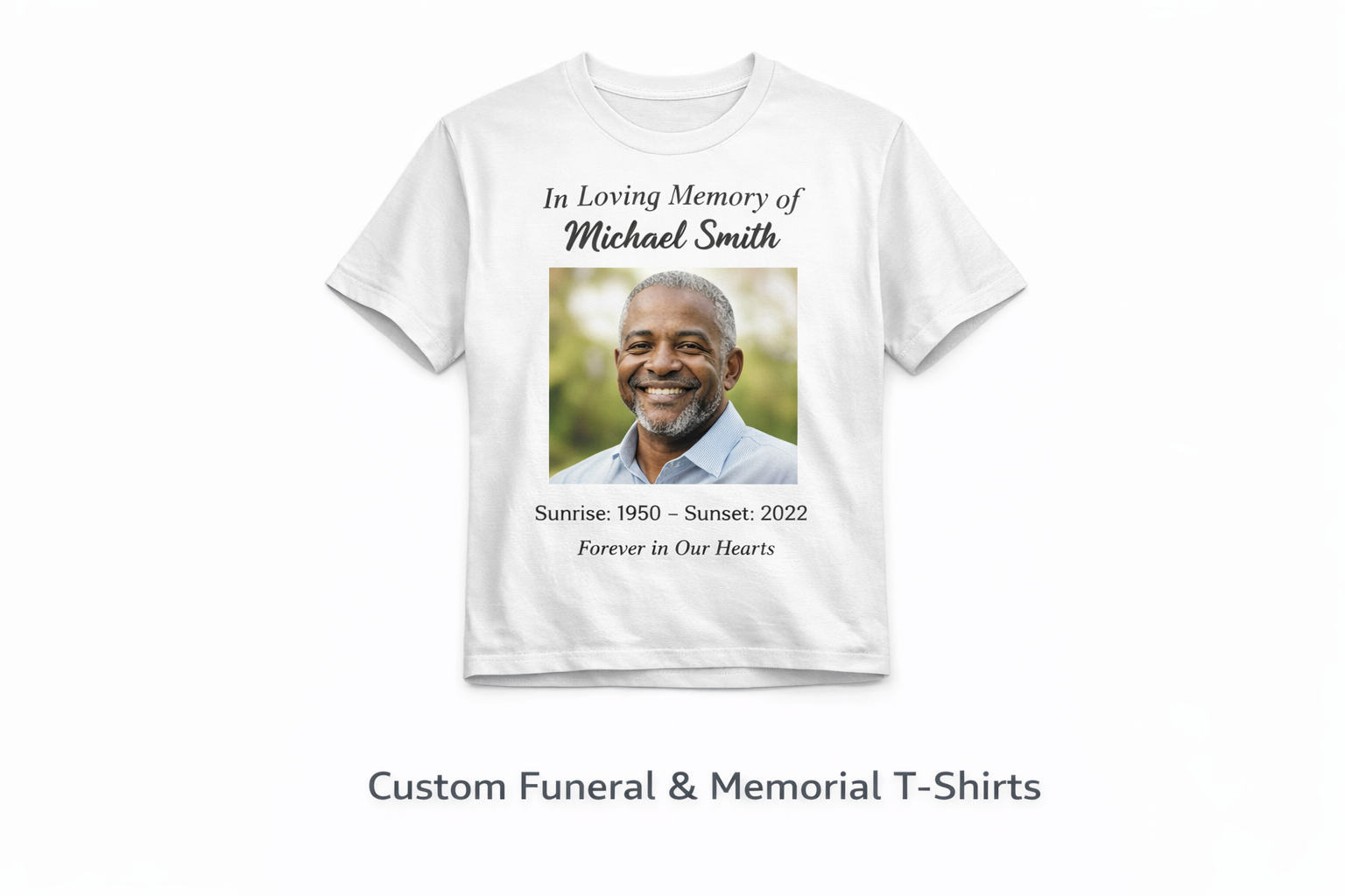 Custom Funeral & Memorial T-Shirt – Honour a Loved One